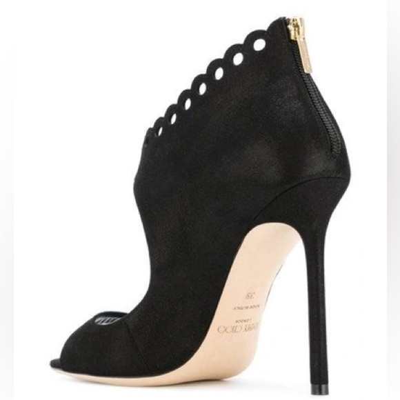 Jimmy Choo Blythe 110 Black Grainy Leather Sandals Size 41 - Picture 3 of 5